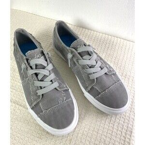 Blowfish Malibu Sneakers Gray Slip On Shoes Womens Size 8M Lace Up Casual